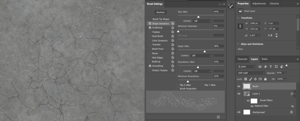 Photoshop'ta Substance 3D malzemelerini Fırça Hazır Ayarları olarak kullanma